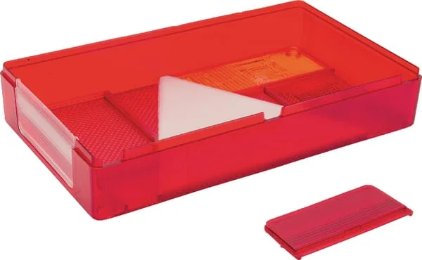 Ajba - LA62205 - Light Lens, Red/Transparent/Amber, Rectangular 235x135x35mm Rear/Left Ajba