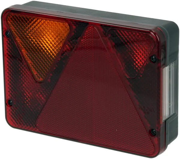 Ajba - LA82110 - Rear Light LH Rectangular, Red/Amber, Bolted, 188x51x135mm, 5-Pin/4-Pin, Ajba