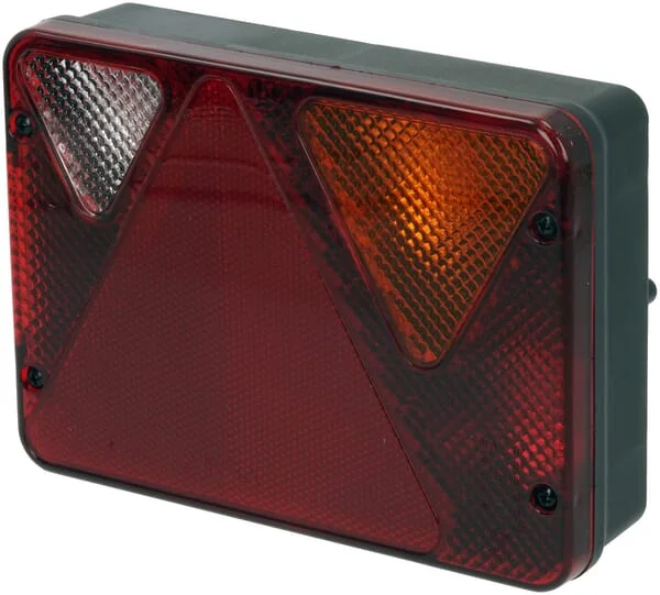 Ajba - LA82130 - Rear Light RH Rectangular, Red/Amber, Bolted, 188x51x135mm, 5-Pin/4-Pin, Ajba