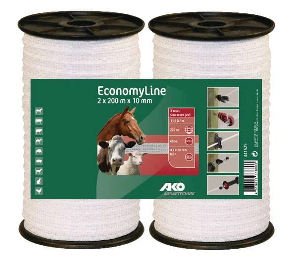 AKO - 441525 - Tape 10 Mm 2 x 200 M White Color