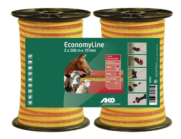 AKO - 44565 - Tape 10mm 2x200m Orange-Yellow
