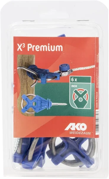 AKO - 446550061 - Gate Insulator x³ Blue Stainless (6x)
