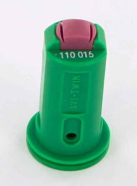 Albuz - AVITWIN110015 - Air Injection Double Fan Nozzle AVI Twin 110° 015 Green Ceramic Albuz