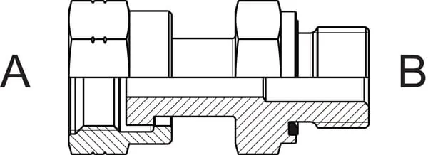 Alfagomma - FMOB1908 - Coupling ORFS 1-3/16U 1/2BSP