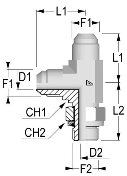 Alfagomma - LIB0904 - L-Stud 9/16UNF x 1/4BSP