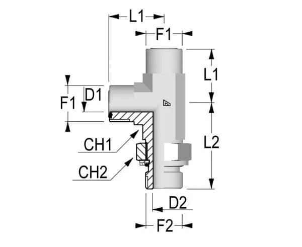 Alfagomma - LOM1622 - L-Coupling ORFS 1" x m22