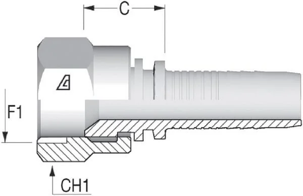 Alfagomma - PA2021 - Insert DN20-1 5/16 UNF