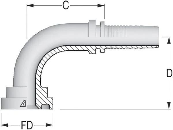 ALFAGOMMA - PFL322090 - Column + Flange 50.8mm
