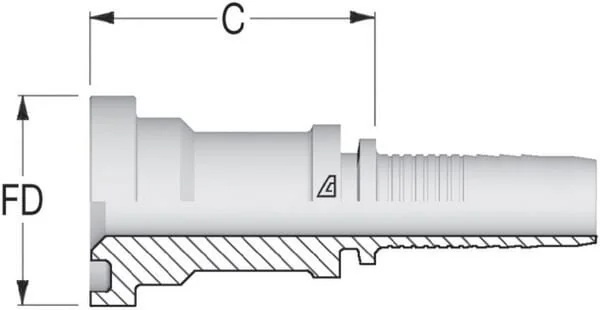 Alfagomma - PFL5040 - Alfagomma Pillar + Flange DN50-Diameter 84.1 mm
