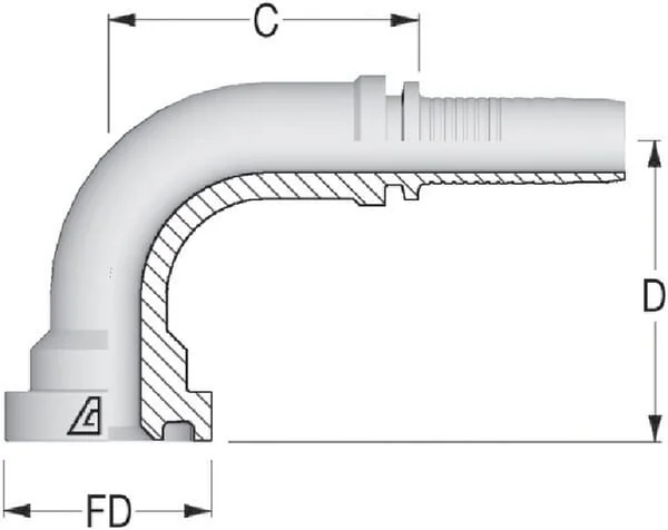 ALFAGOMMA - PFS201290 - Hose Column+Fl.90 41.3mm