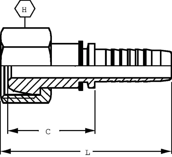 Alfagomma - PGF1024 - Insert DN10-M24x1.5-GAZ