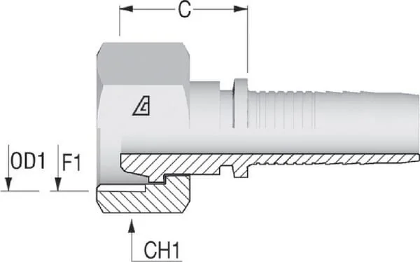 ALFAGOMMA - PGF2036 - 3/4-M36 FRENCH BI.DR. PRESS FITTING