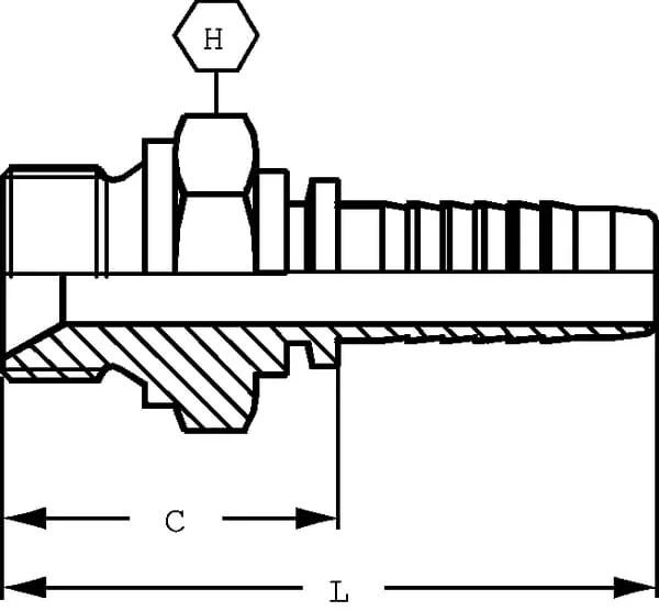 Alfagomma - PN108P025 - Alfagomma Pillar DN10-1/2 BSP Box 25 Pcs