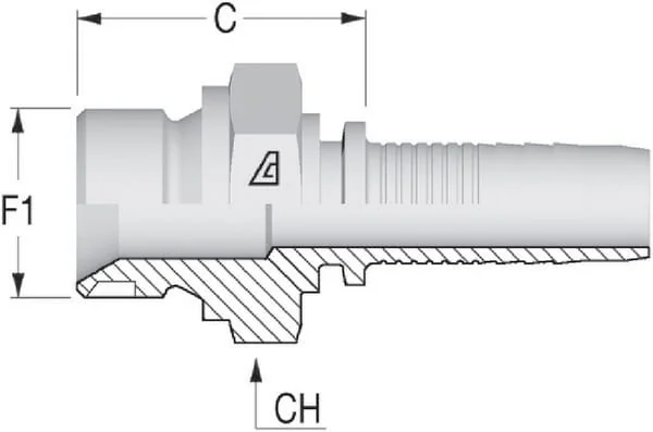 Alfagomma - PN1612 - Insert DN16-3/4 BSP