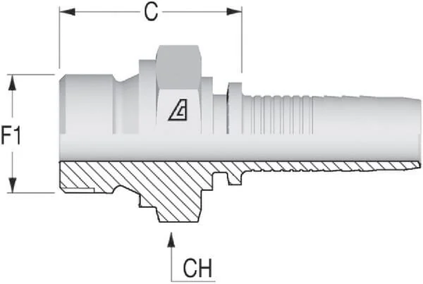 Alfagomma - PNV138 - Swage Coupling DN13-1/2 BSP