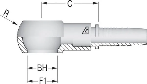 Alfagomma - PQB136 - Banjo Insert DN13-Diameter 3/8 BSP
