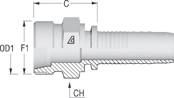 ALFAGOMMA - PR1312 - Pillar DN13-M18x1.5-12L
