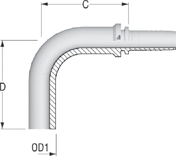 Alfagomma - PT131590 - Insert DN13-Diameter 15mm-90°