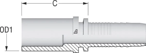 Alfagomma - PT56 - Adapter DN5 (3/16") - Diameter 6 mm