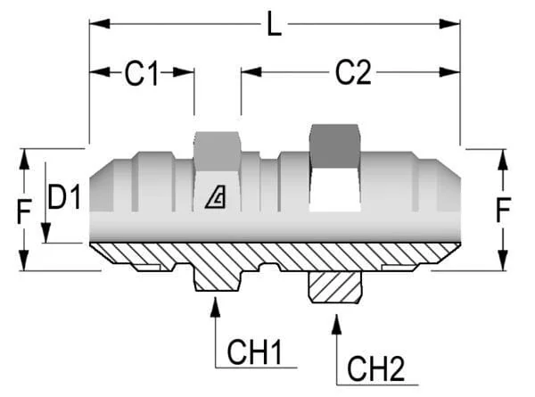 Alfagomma - RS17 - Bulkhead Adaptor 1-1/16 JIC