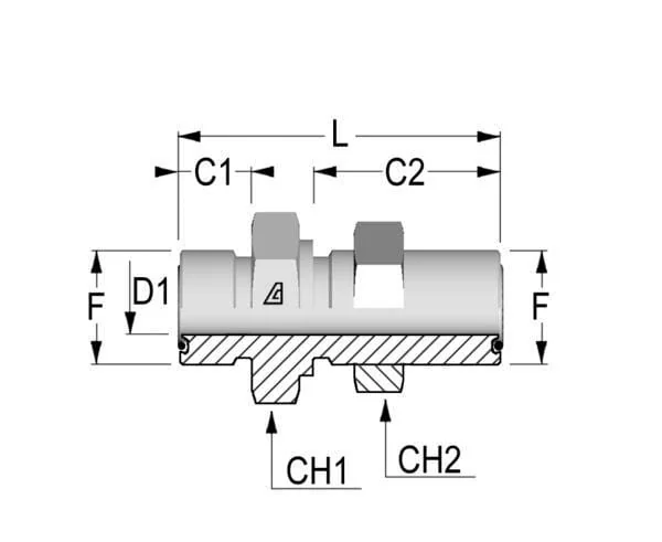 Alfagomma - RSO11 - Bulkhead Adaptor 11/16 ORFS