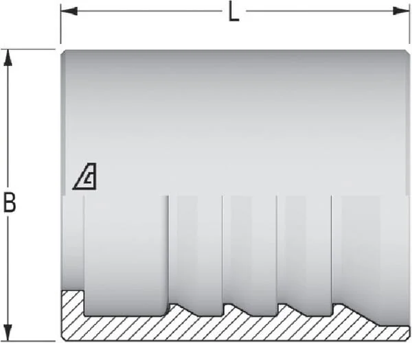 Alfagomma - SFA4S13 - Ferrule DN13 Steel / Zinc-Plated / White Passivated