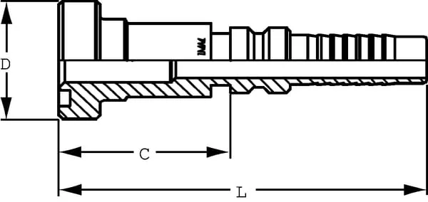 Alfagomma - SFSH4024G2 - Hydraulic Coupling 4sh-dn40 with Flange Diameter 63.5 mm