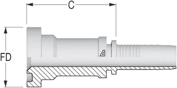Alfagomma - SFSNS2016 - Insert NS-DN20+Flange Diameter 47.6
