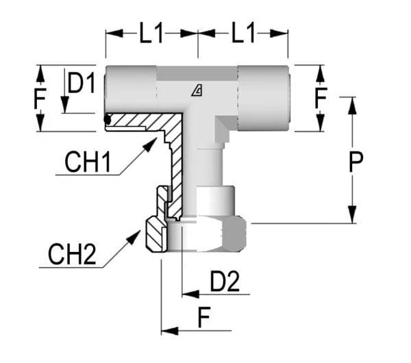 Alfagomma - TORFS19 - T-Stud M/M/F 1-3/16 ORFS