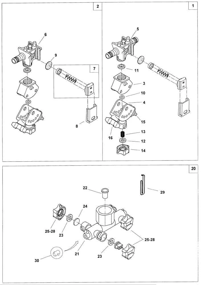 AMAZONE - ZF761 - Nozzle Holder 1/2 Inch 4-Way D= 9.5 ##E