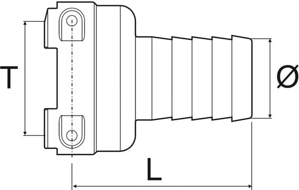 Arag - 1090416 - Straight Hose Tail 16 mm With Female Connection T4