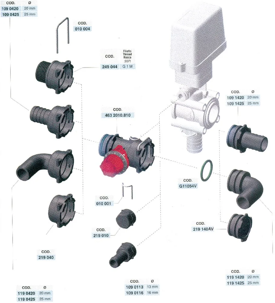 Arag - 1090975 - Straight Hose Tail 75 mm With Female Connection T9