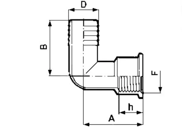 Arag - 1102430 - Hose Tail 90° 30mm x 1" F