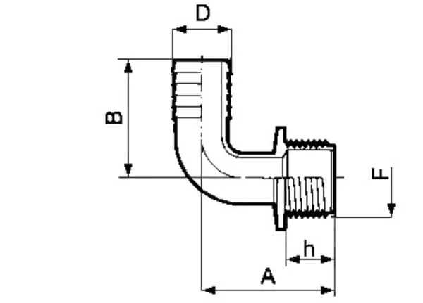 Arag - 1132313 - Hose Tail 90° 13mm x 3/4" M