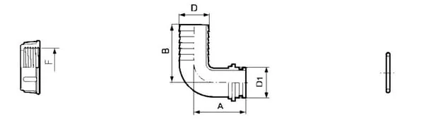Arag - 116425 - Hose Connection 90° 25mm - 1"