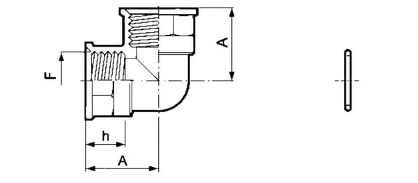 Arag - 1202022 - Elbow 90° Female/Female 1/2"
