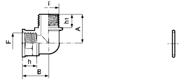 Arag - 1262077 - Elbow 90° Female/Male 2"