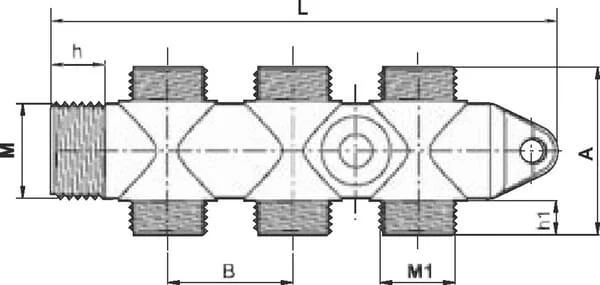 Arag - 152343 - Manifold Male 1" 3-Way 3/4"