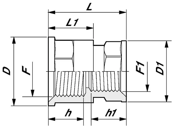Arag - 2352020 - Reducing Nipple F/F 1/2"x1/4"