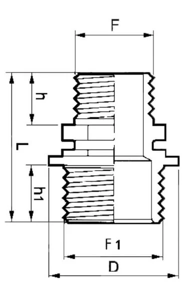 Arag - 2402098 - Reducing Nipple M/M 3"x2 1/2"