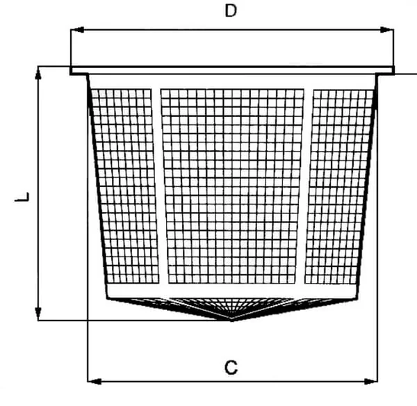 Arag - 300116 - Filter Basket For 188mm Hole 203mm Lip