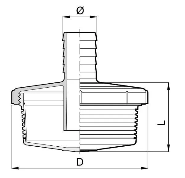 Arag - 302330 - Foot Strainer + Hosetail 30mm