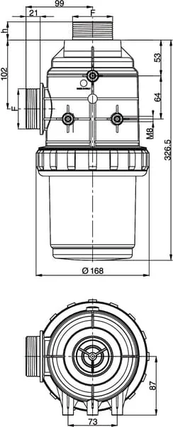 Arag - 3172172 - Suction Filter 2" 200-260 L/Min, 32 Mesh
