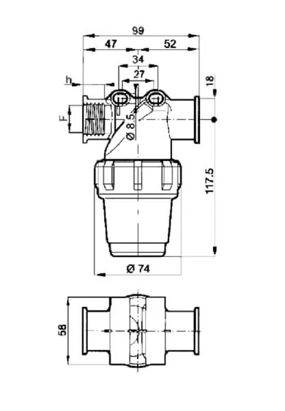 Arag - 3242032 - Line Filter 3/4" F 32 Mesh