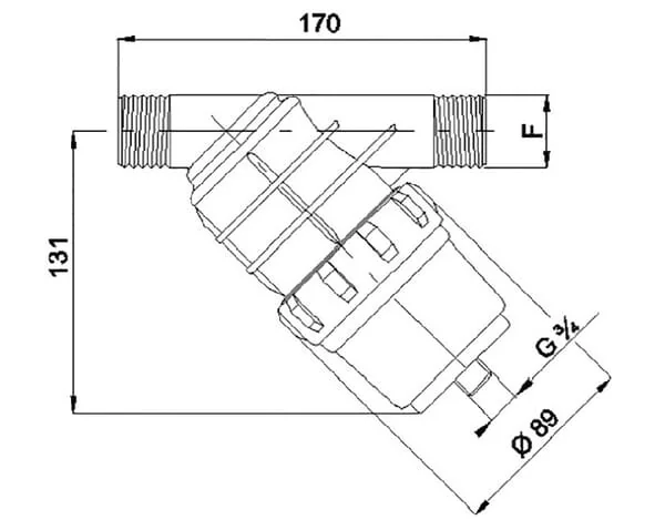 Arag - 325043 - Arag Inclined Filter 1"M 50 M