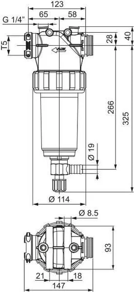 ARAG - 32621M3 - Self-cleaning filter 50 mesh T5