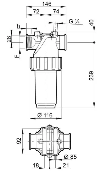 Arag - 3282053 - Filter 1 1/4"