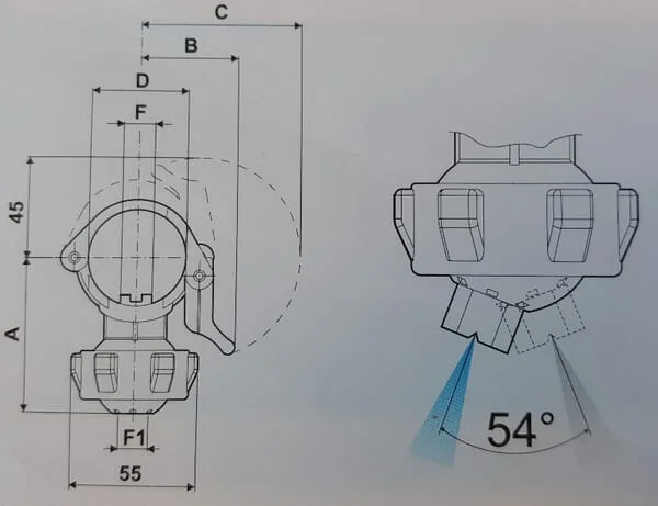 Arag - 40869CN - Handlock 1/4" NPT D1" 1/2 F14