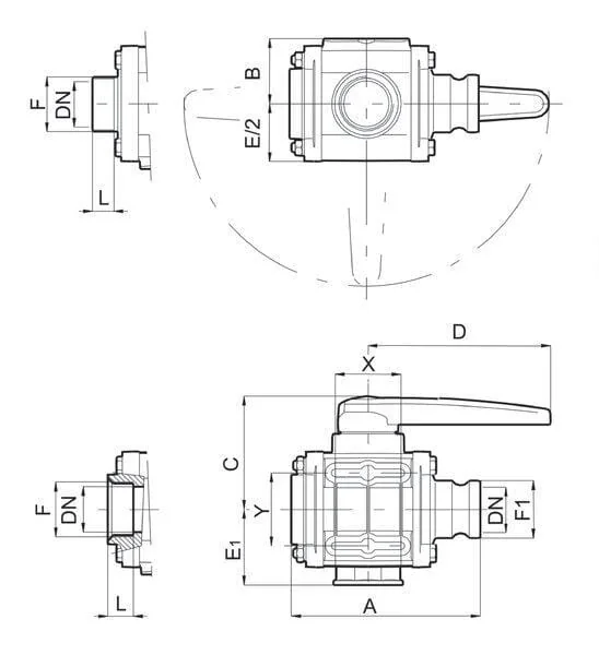 Arag - 453026D77 - Ball-Valve 3 Ways 2" F