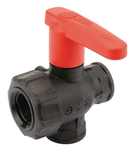 Arag - 45521114A - Ball Valve 1" - Interrupted, Long Handle 3-Way